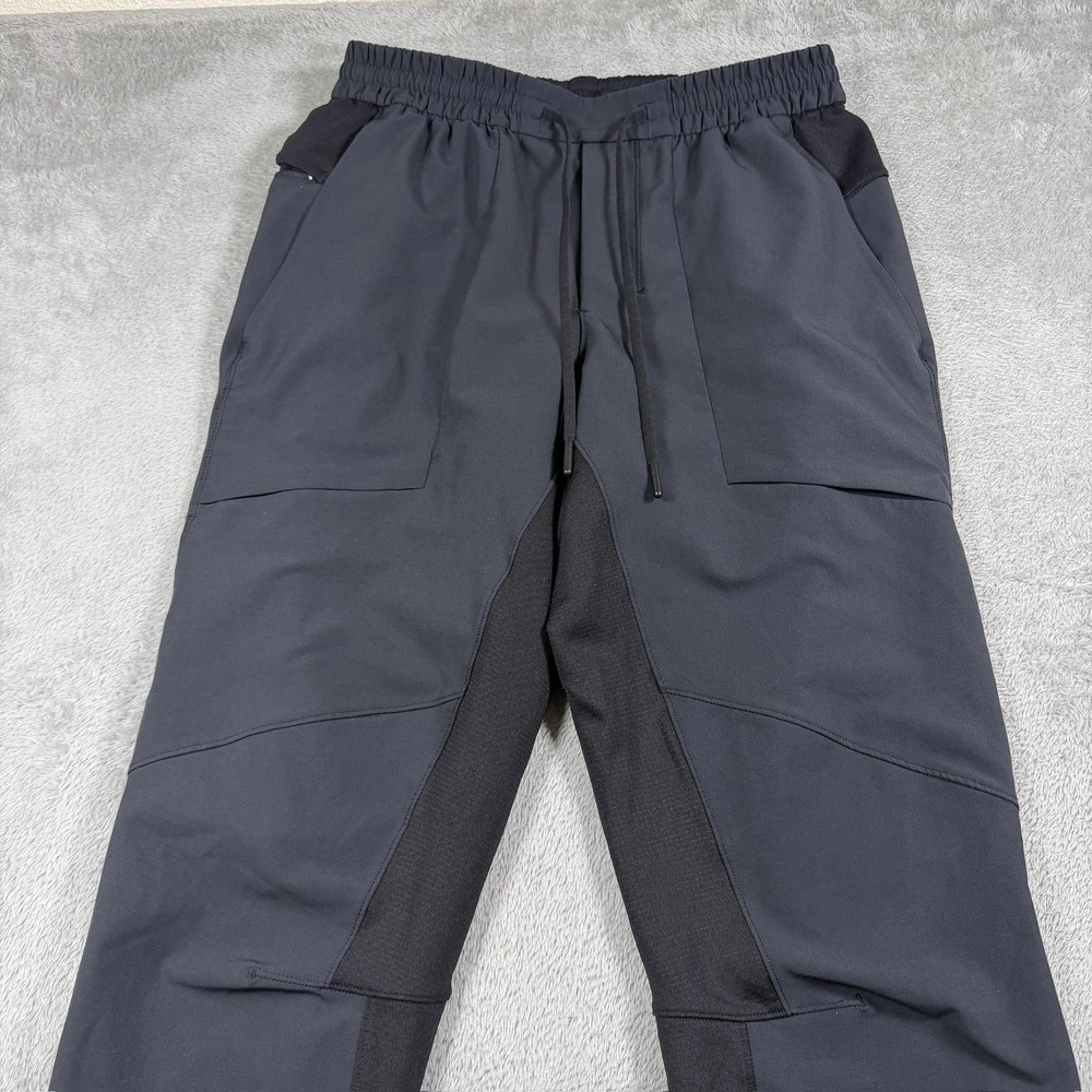 Lululemon License to Train Pants Mens Medium Black Gray Mesh Stretch Jogger - Picture 2 of 10